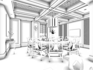 family - kitchen - restaurant 346 Modelo 3D