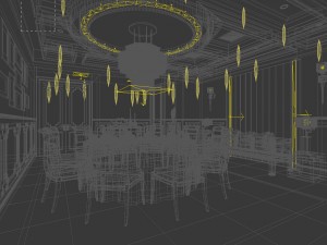 family - kitchen - restaurant 347 Modello 3D