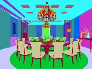 family - kitchen - restaurant 349 3D Модель