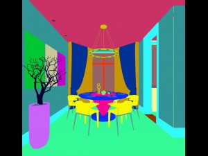family - kitchen - restaurant 350 3D Модель