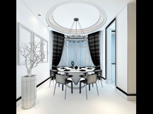 family - kitchen - restaurant 350 3D Модель