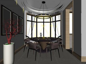 family - kitchen - restaurant 350 3D Model