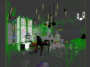 family - kitchen - restaurant 351 3D Model