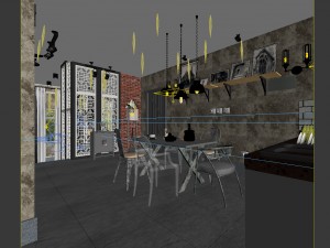 family - kitchen - restaurant 351 3D Model