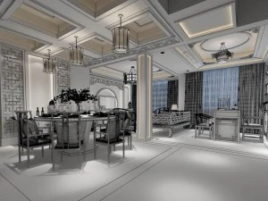 family - kitchen - restaurant 352 3D Model