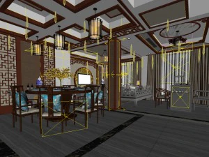 family - kitchen - restaurant 352 3D Model