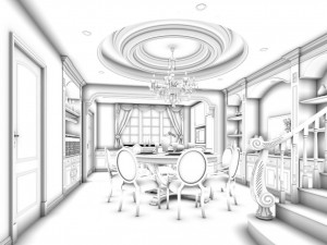 family - kitchen - restaurant 355 3D Model