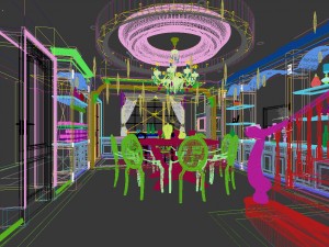 family - kitchen - restaurant 355 3D Model