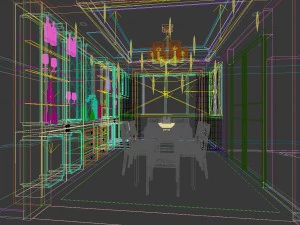 family - kitchen - restaurant 357 3D Model