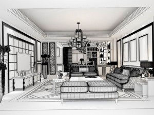family - kitchen - restaurant 364 3D Модель