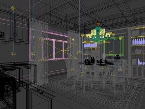 family - kitchen - restaurant 364 3D Модель