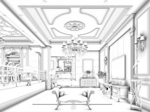 family - kitchen - restaurant 367 3D Model