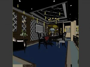 family - kitchen - restaurant 367 3D Model