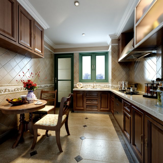 family - kitchen - restaurant 368 3D Model .c4d .max .obj .3ds .fbx .stl .blend