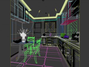 family - kitchen - restaurant 368 3D Model