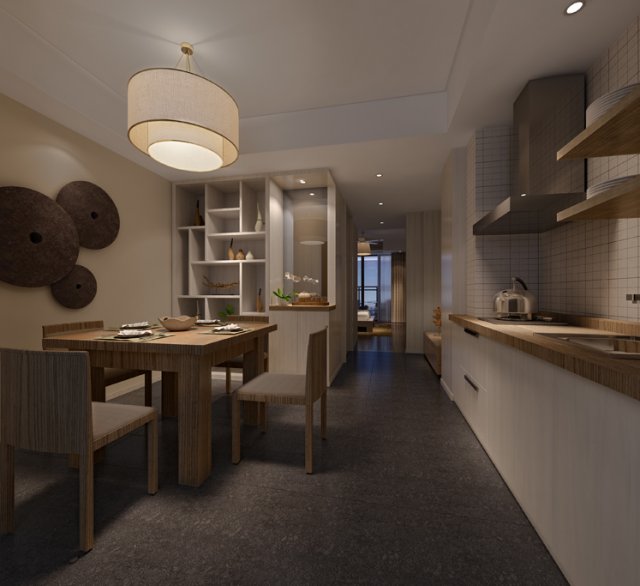 family - kitchen - restaurant 371 3D मॉडल .c4d .max .obj .3ds .fbx .stl .blend 