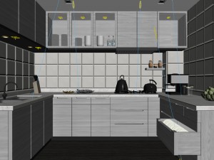 family - kitchen - restaurant 372 3D Model