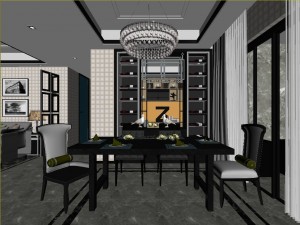 family - kitchen - restaurant 373 3D Model