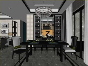 family - kitchen - restaurant 373 3D Model