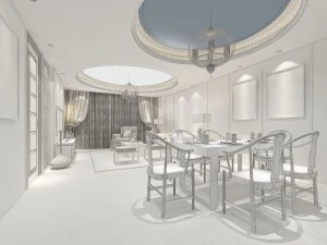 family - kitchen - restaurant 375 3D Model