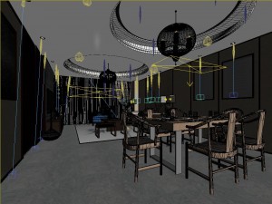 family - kitchen - restaurant 375 Modello 3D