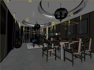 family - kitchen - restaurant 375 3D Model