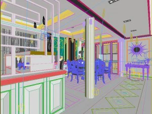 family - kitchen - restaurant 376 3D Model