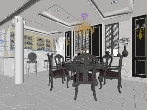family - kitchen - restaurant 376 3D Model