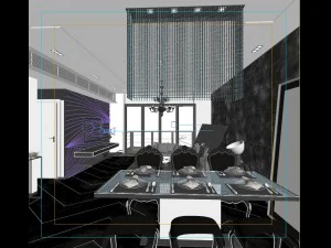 family - kitchen - restaurant 379 3D Model