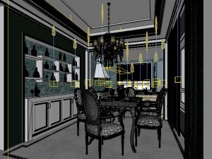 family - kitchen - restaurant 381 3D 모델