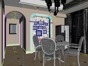 family - kitchen - restaurant 382 3D Модель