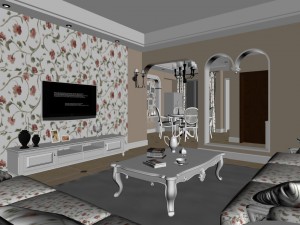 family - kitchen - restaurant 382 3D Модель
