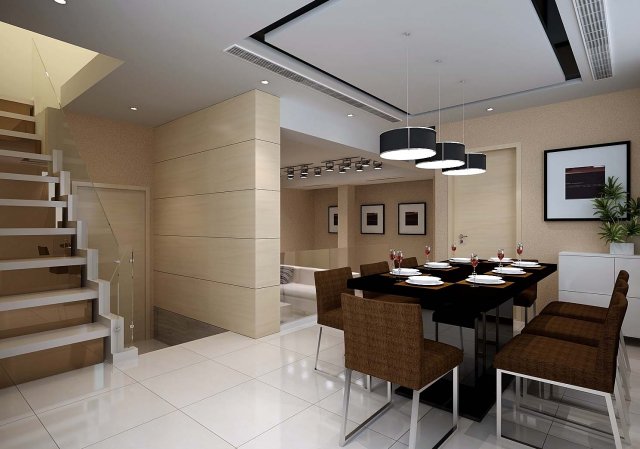 family - kitchen - restaurant 384 Model 3D .c4d .max .obj .3ds .fbx .stl .blend 