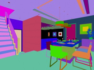 family - kitchen - restaurant 384 Model 3D
