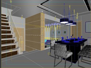 family - kitchen - restaurant 384 Model 3D