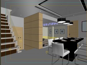 family - kitchen - restaurant 384 Model 3D