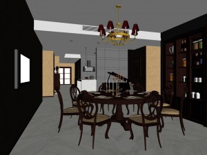 family - kitchen - restaurant 387 3D Модель