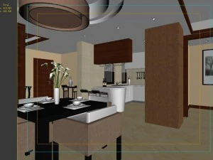 family - kitchen - restaurant 389 3D Model