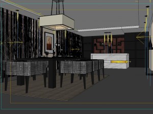 family - kitchen - restaurant 394 3D Model