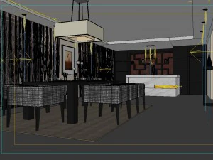 family - kitchen - restaurant 394 3D Model