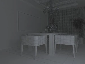 family - kitchen - restaurant 395 3D Model