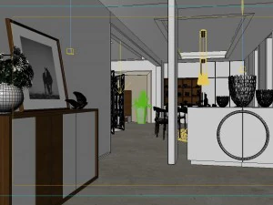 family - kitchen - restaurant 396 3D Model