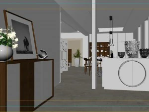 family - kitchen - restaurant 396 3D Model
