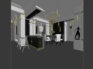 family - kitchen - restaurant 397 3D Model