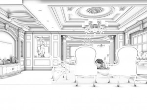 family - kitchen - restaurant 399 3Dモデル