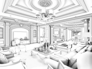 famiglia - cucina - ristorante 399 Modello 3D