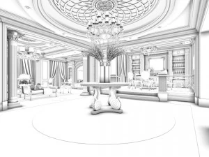 famiglia - cucina - ristorante 399 Modello 3D