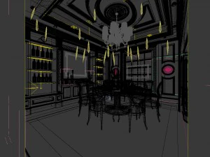 famiglia - cucina - ristorante 399 Modello 3D