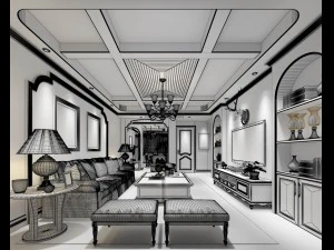 family - kitchen - restaurant 400 3D Model