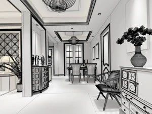 family - kitchen - restaurant 401 3D Model